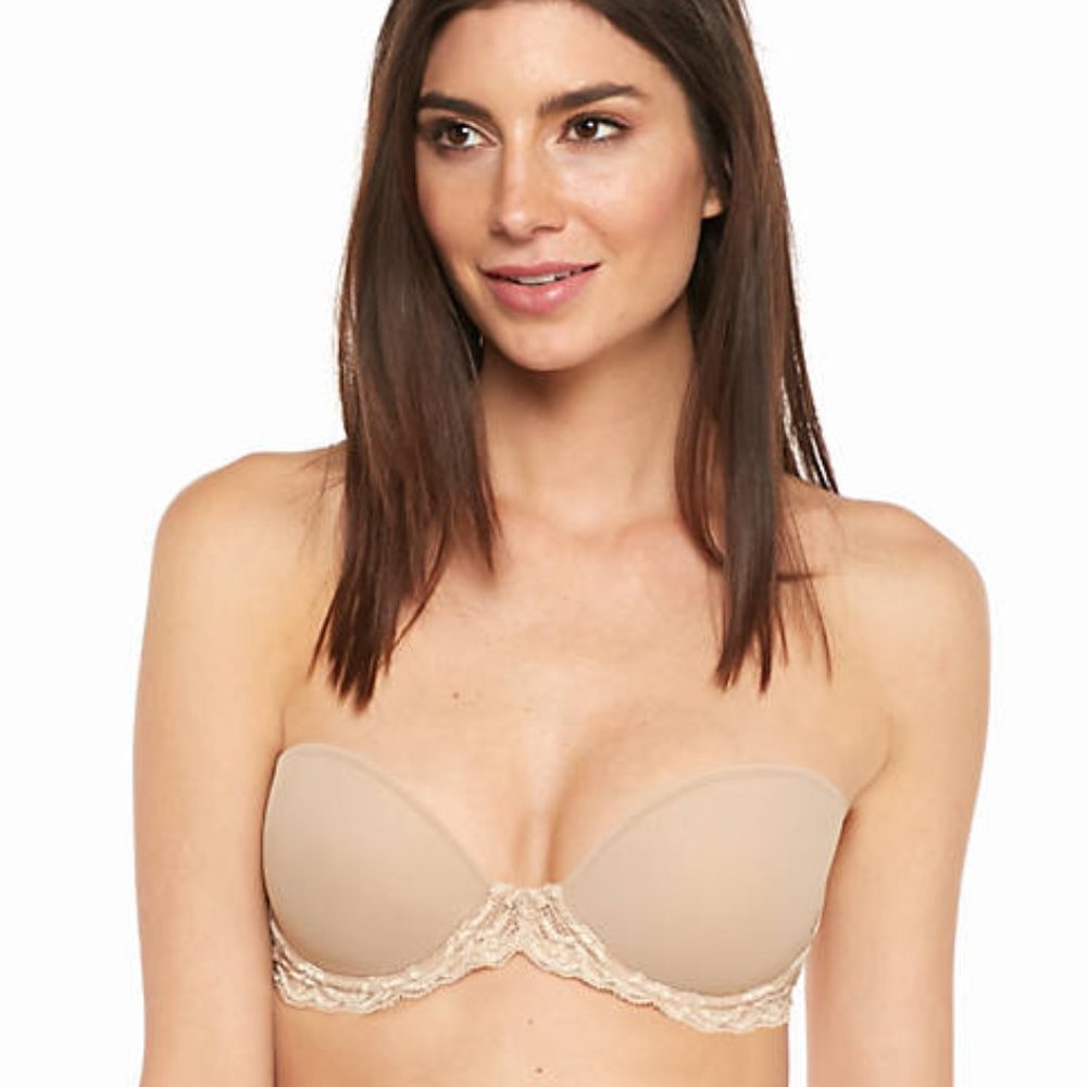 {Natori} Women's Feathers Strapless Plunge Bra